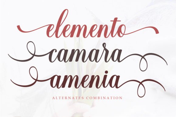Emiset Calligraphy Font font preview - 3