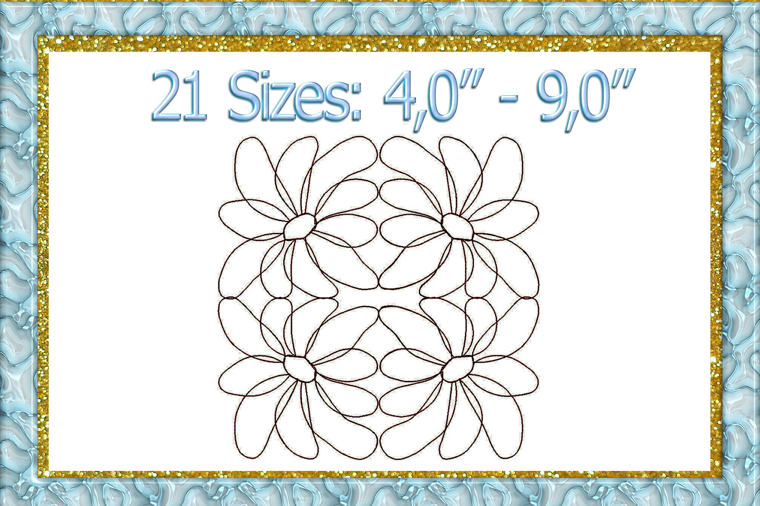 Flower Quilt Block Machine Embroidery De