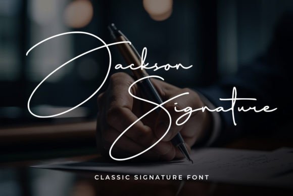 Jackson Signature handwritten font preview
