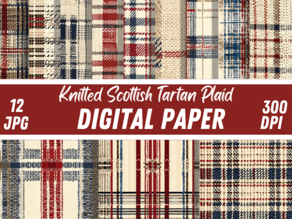 Knitted Scottish Tartan Plaid Patterns