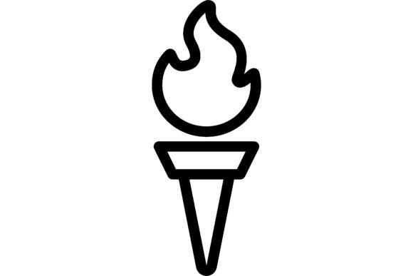 Olympic Flame Line Icon. Olympic Games, Gráfico Iconos Por pch.vector