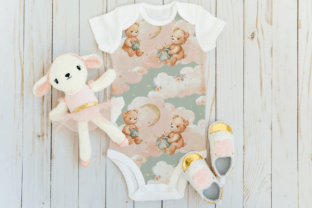 Pink Teddy Bear Baby Girl Digital Paper Graphic by Nam Tiwa · Creative ...