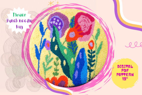 Punch Needle Rug - New Flower