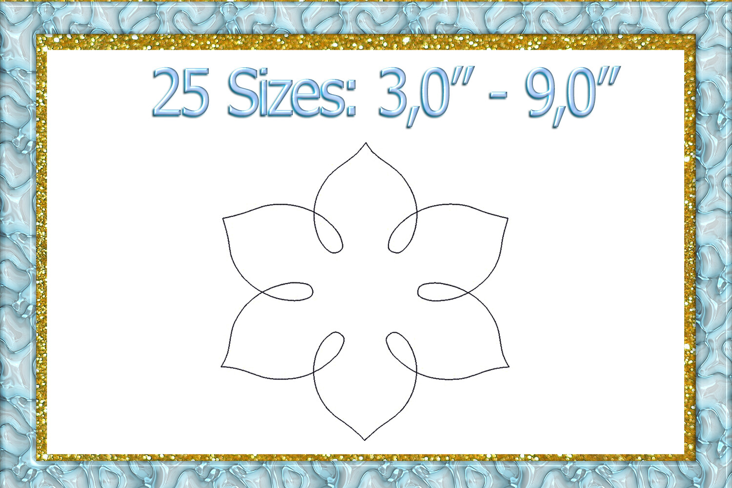 Quilting Flower Embroidery Design