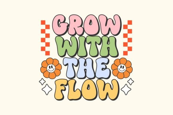 Retro Daisy Font PNG with transparent background - Preview 1