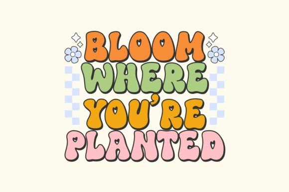 Retro Daisy Font PNG with transparent background - Preview 4