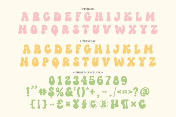 Retro Daisy Font PNG with transparent background - Preview 6