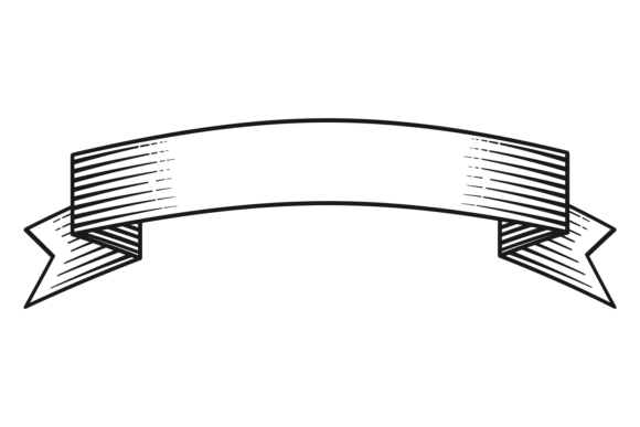Retro Label Banner. Engraved Ribbon Flag Graphic Illustrations By microvectorone