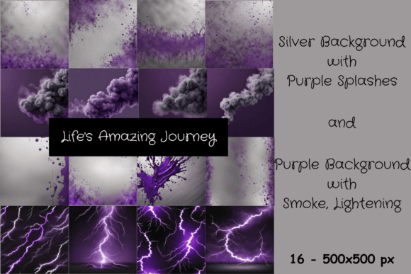 Silver and Purple Background with Accent