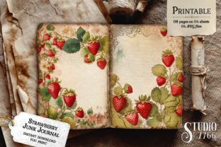 Strawberry Junk Journal Pages Graphic by Studio 7766 · Creative Fabrica