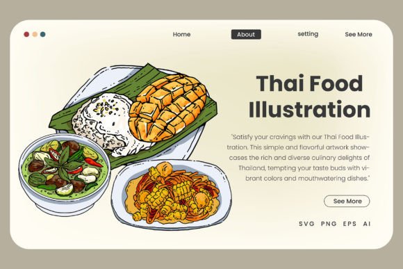 Thai Food Illustration