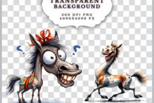 Watercolor Horses Clipart Cute Horse Png Graphic by Artistic Revolution ...