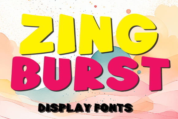 Zing Burst Display Font By MOMAT THIRTYONE