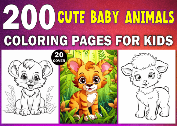 200 Cute Baby Animal Coloring Pages Kids