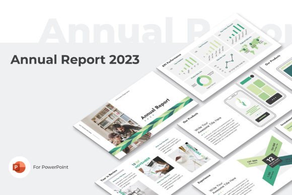 Preview of Annual Report PowerPoint Presentation business report presentation template