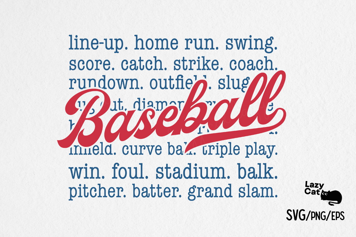 Baseball SVG PNG Graphic by Lazy Cat · Creative Fabrica
