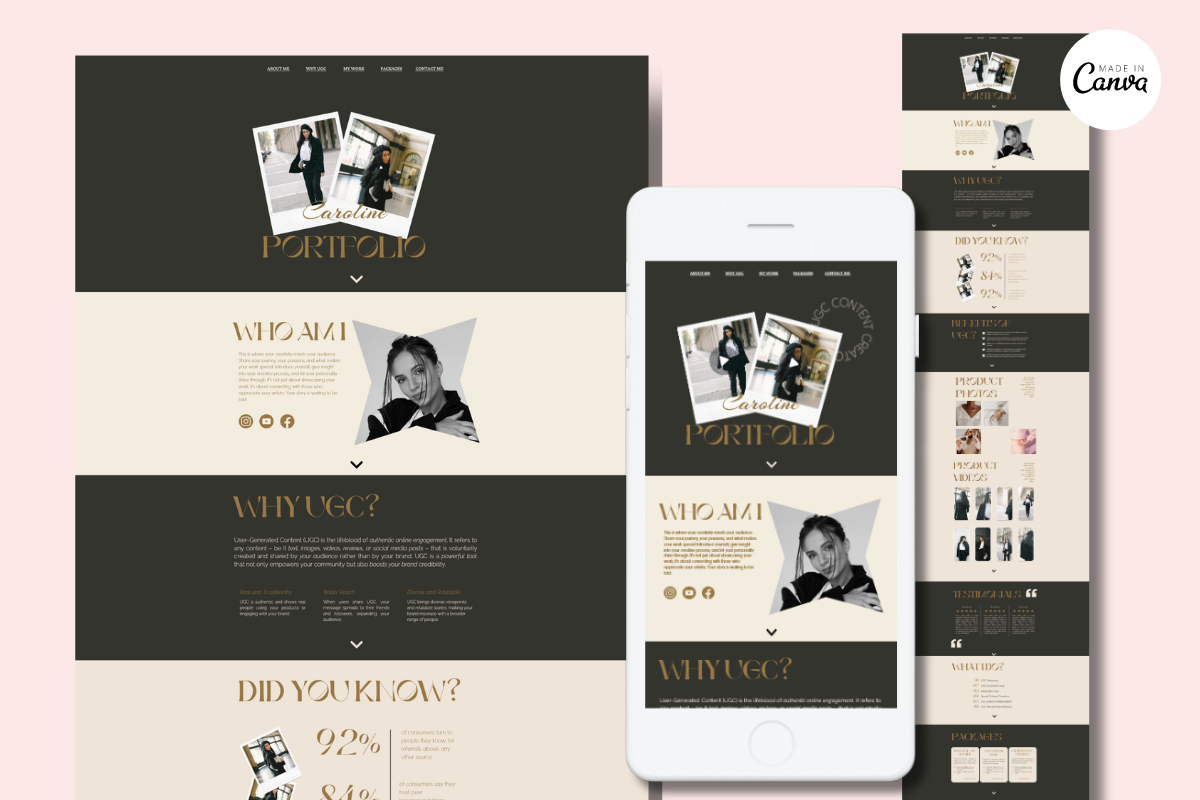 Canva Ugc Portfolio Website Template