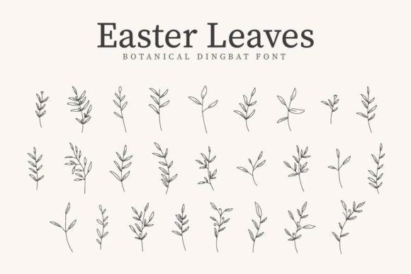 Preview of Easter Leaves dingbat font