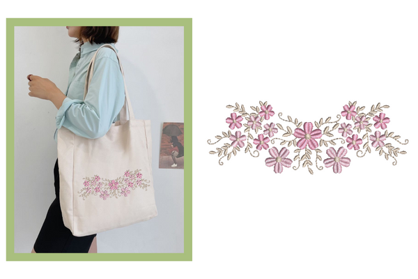 Floral Basket Embroidery Designs
