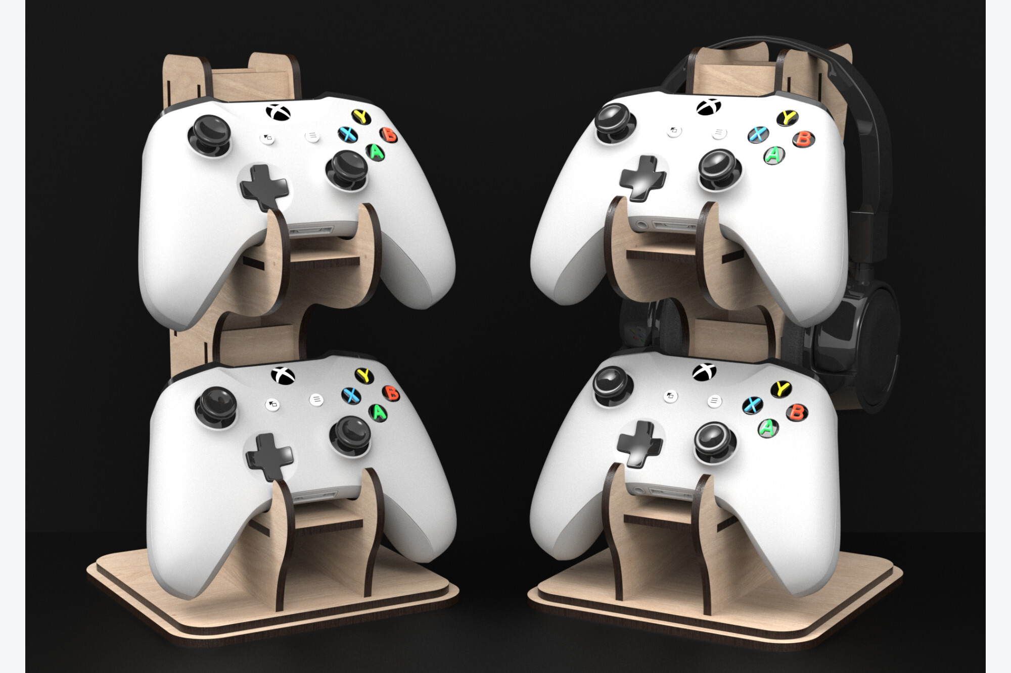 Laser Cut Game Controller Stand Svg File