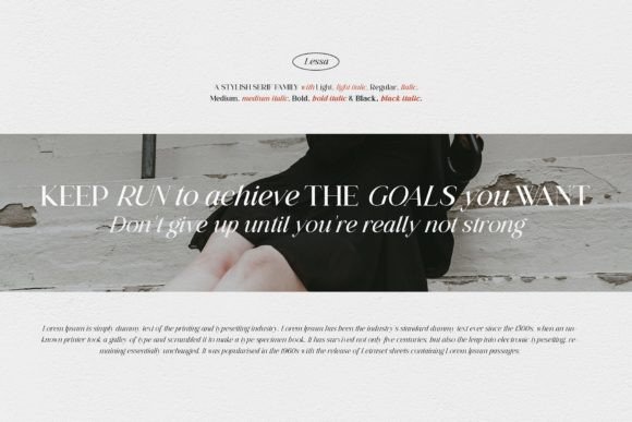 Lessa Font PNG with transparent background - Preview 3