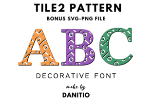 Tile 2 Pattern Font by danita.kukkai · Creative Fabrica