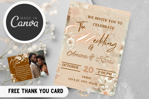 Wedding Invite Canva Template
