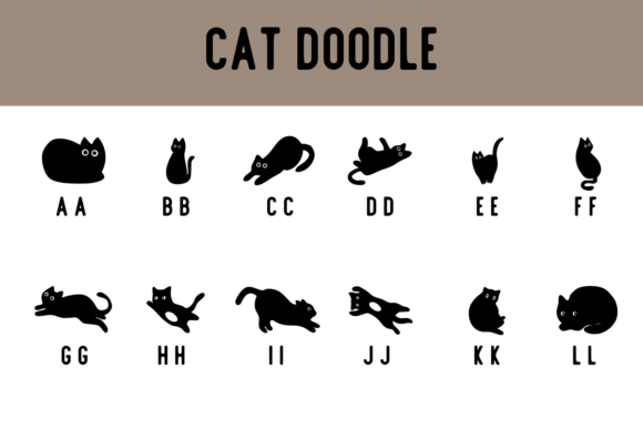 Cat Doodle Font - Preview 1