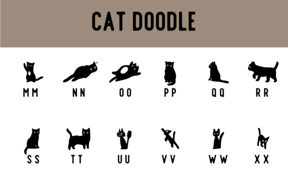 Cat Doodle Font - Preview 2