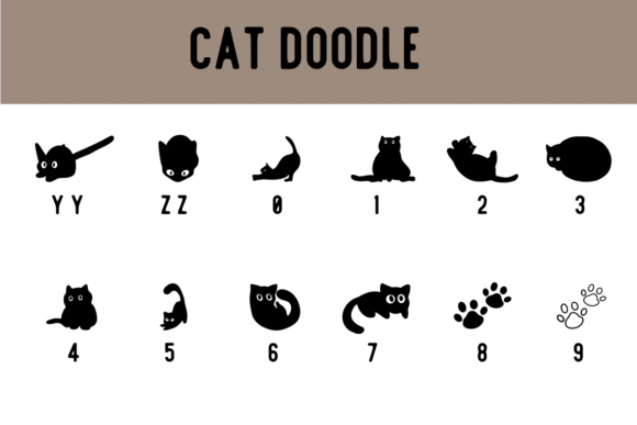 Cat Doodle Font - Preview 3