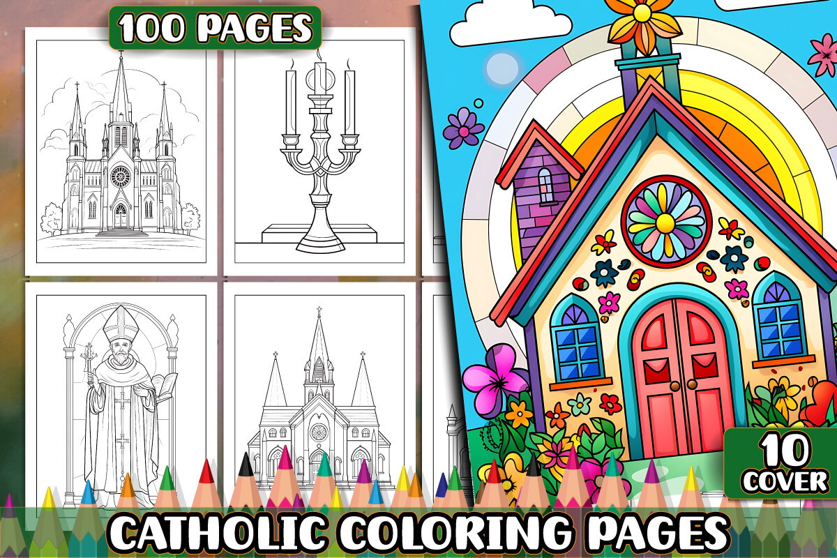 Catholic Coloring Pages for KDP Interior
