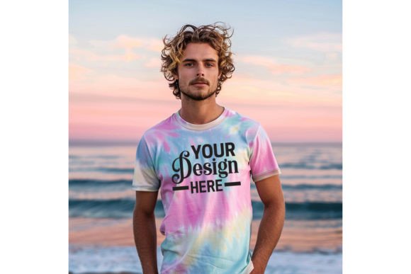 Colortone T-shirt Man Mockup Grafica Magliette Di BestMockupStore