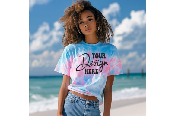 Colortone T-shirt Woman Mockup Grafica Magliette Di BestMockupStore