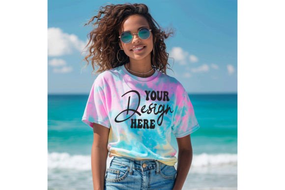 Colortone T-shirt Woman Mockup Grafica Magliette Di BestMockupStore