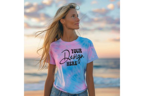 Colortone T-shirt Woman Mockup Grafica Magliette Di BestMockupStore