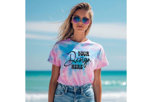 Colortone T-shirt Woman Mockup Grafica Magliette Di BestMockupStore