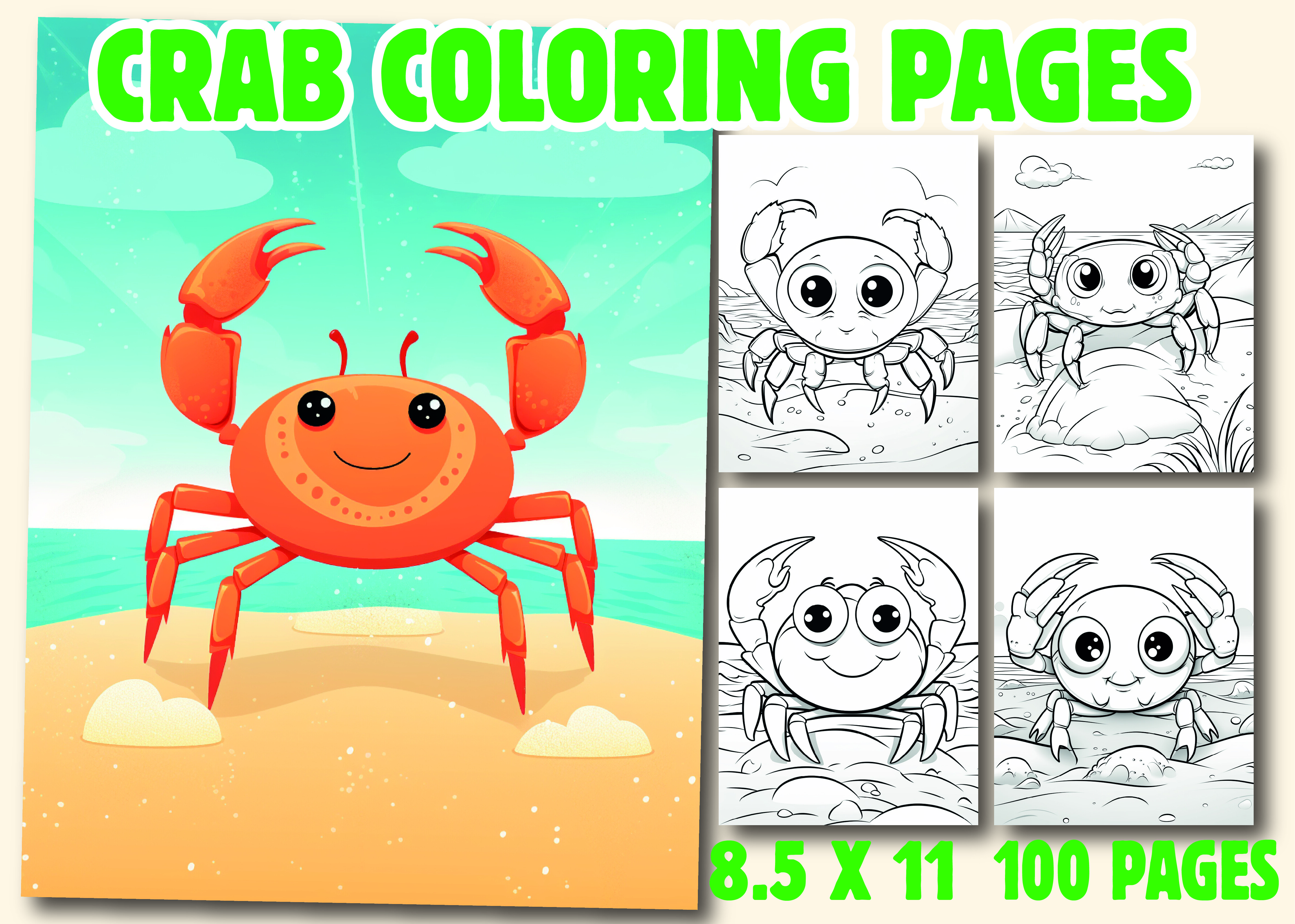 Crab Coloring Pages for Kids