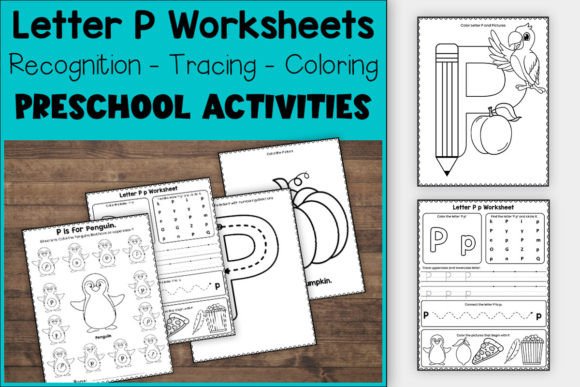 Letter P Worksheets for Preschool & K