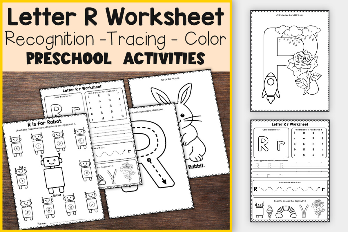 Letter R Worksheets for Preschool & K Graphic by TheStudyKits ...