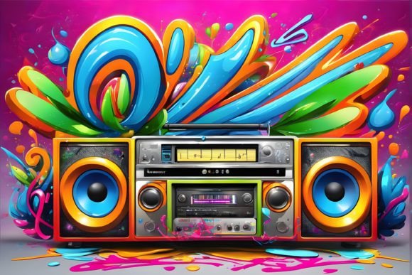 Music Graffiti Background Graphic Backgrounds By Forhadx5