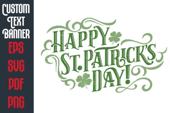 St. Patrick's Day Text Banner Graphic Illustrations By stompstock