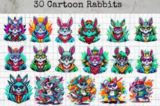 30 Cartoon Rabbits Graphic by Thomas Mayer · Creative Fabrica