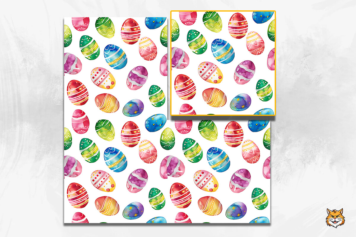 Colorful Easter Eggs Seamless Pattern Graphic by Meow.Backgrounds ...