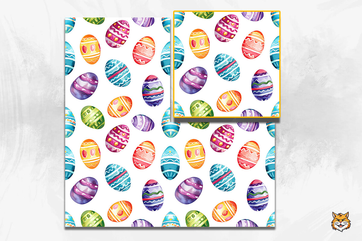 Colorful Easter Eggs Seamless Pattern Graphic by Meow.Backgrounds ...