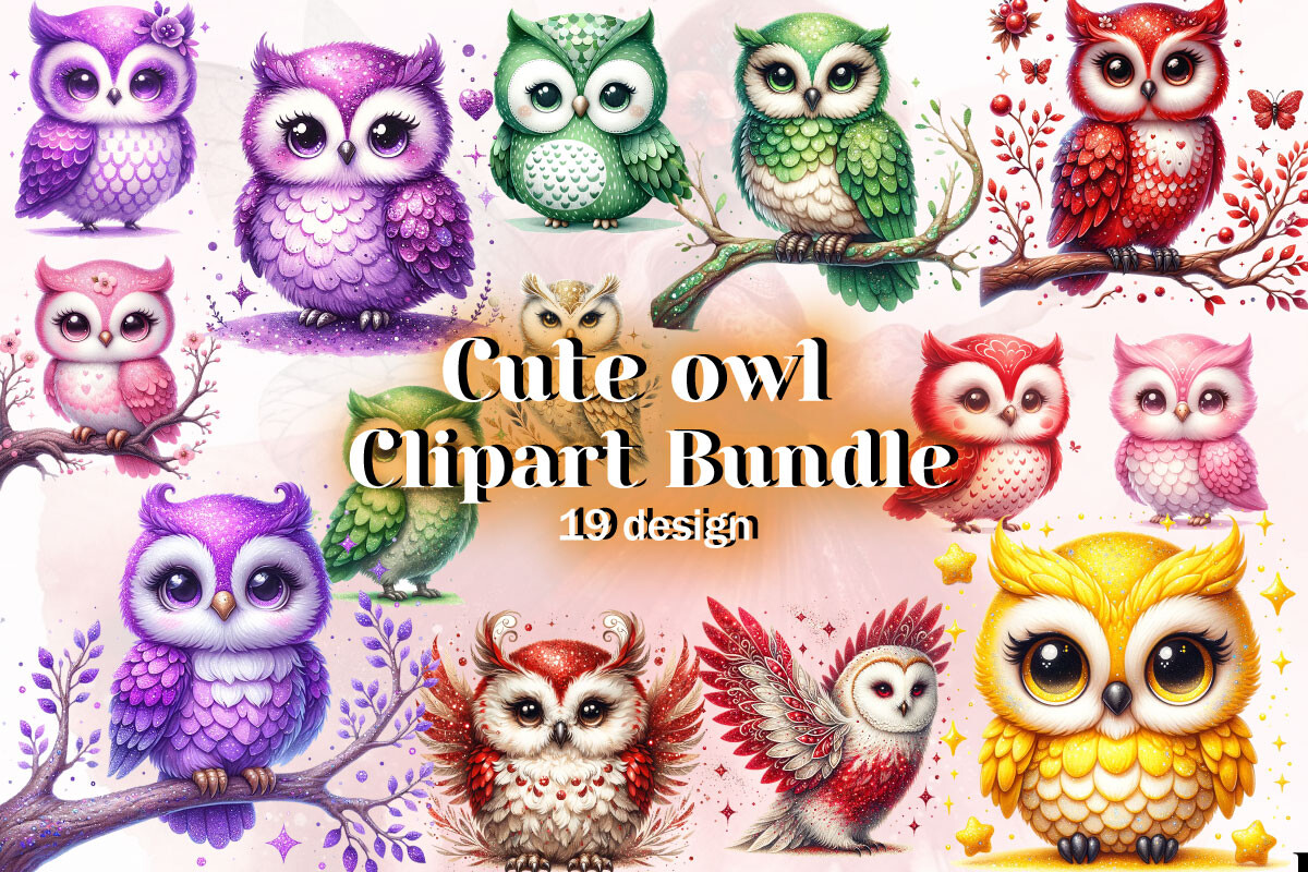 Cute Owl Sublimation Clipart Graphic by Ak Artwork · Creative Fabrica