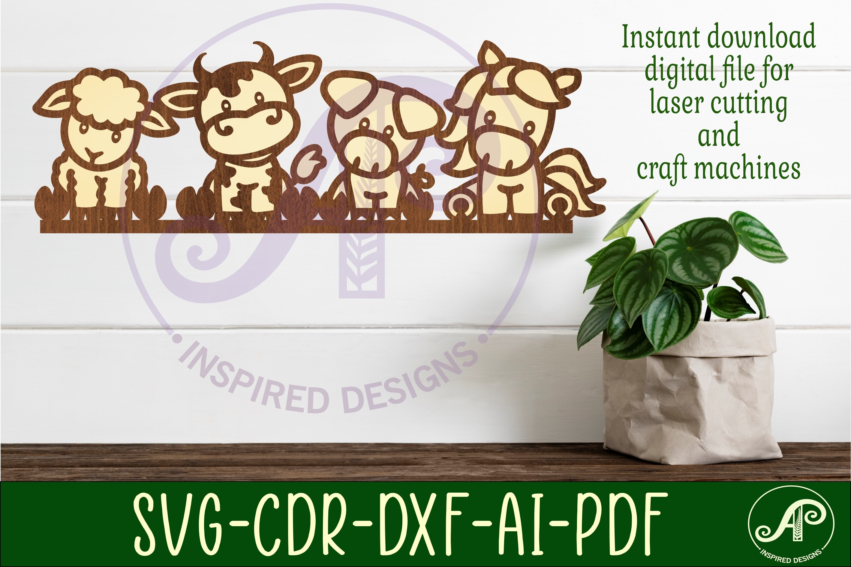 Farm Animal Line Up Wall Art Sign, SVG · Creative Fabrica