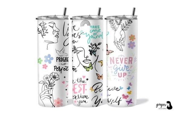 Positive Affirmations 20oz Tumbler Wraps