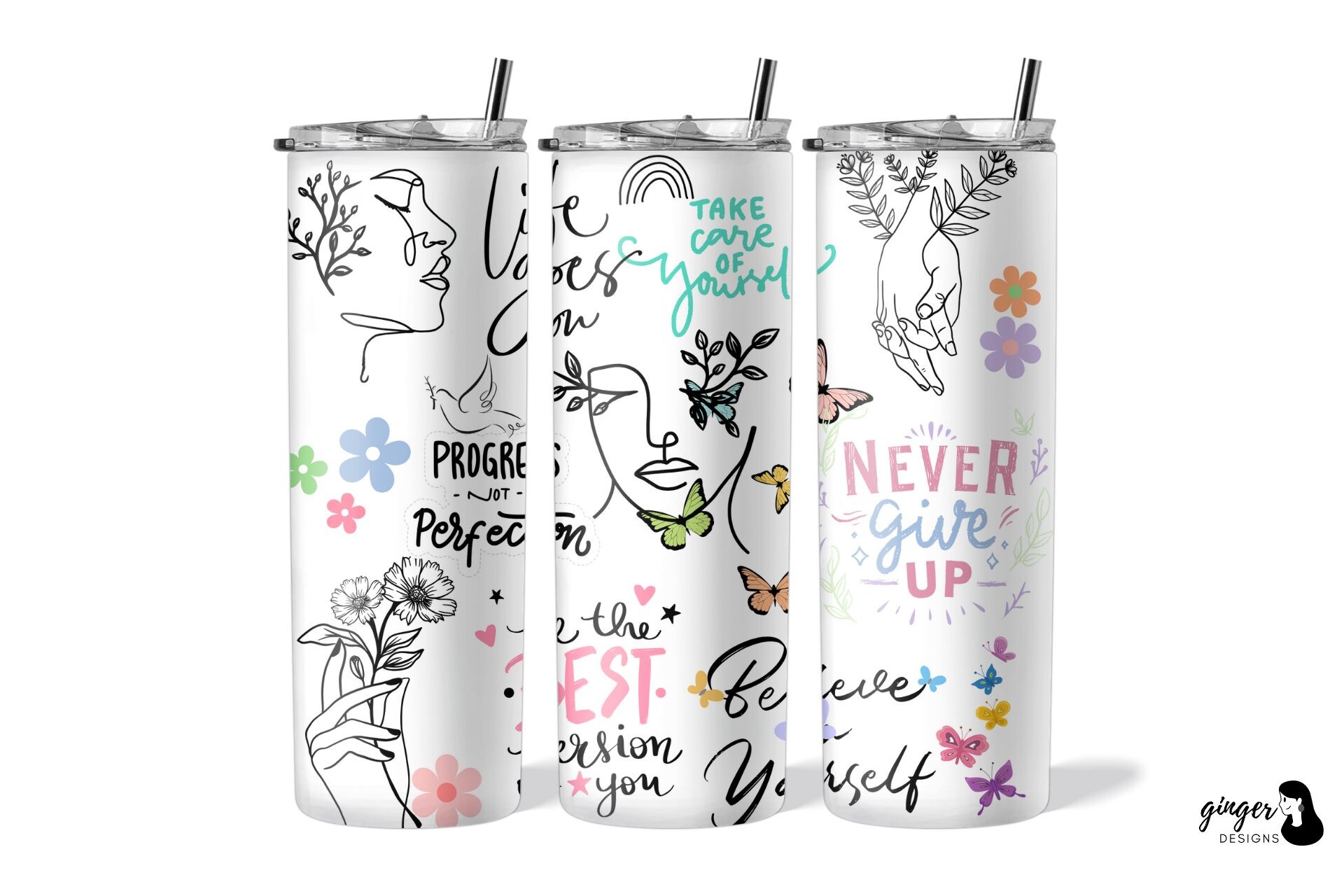 Positive Affirmations 20oz Tumbler Wraps