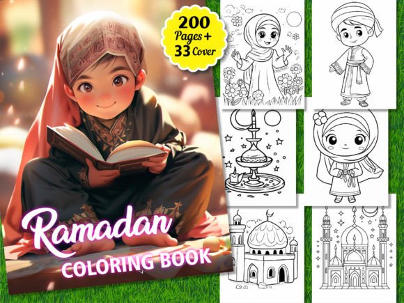 Ramadan Coloring Pages for Kids, Vol.01