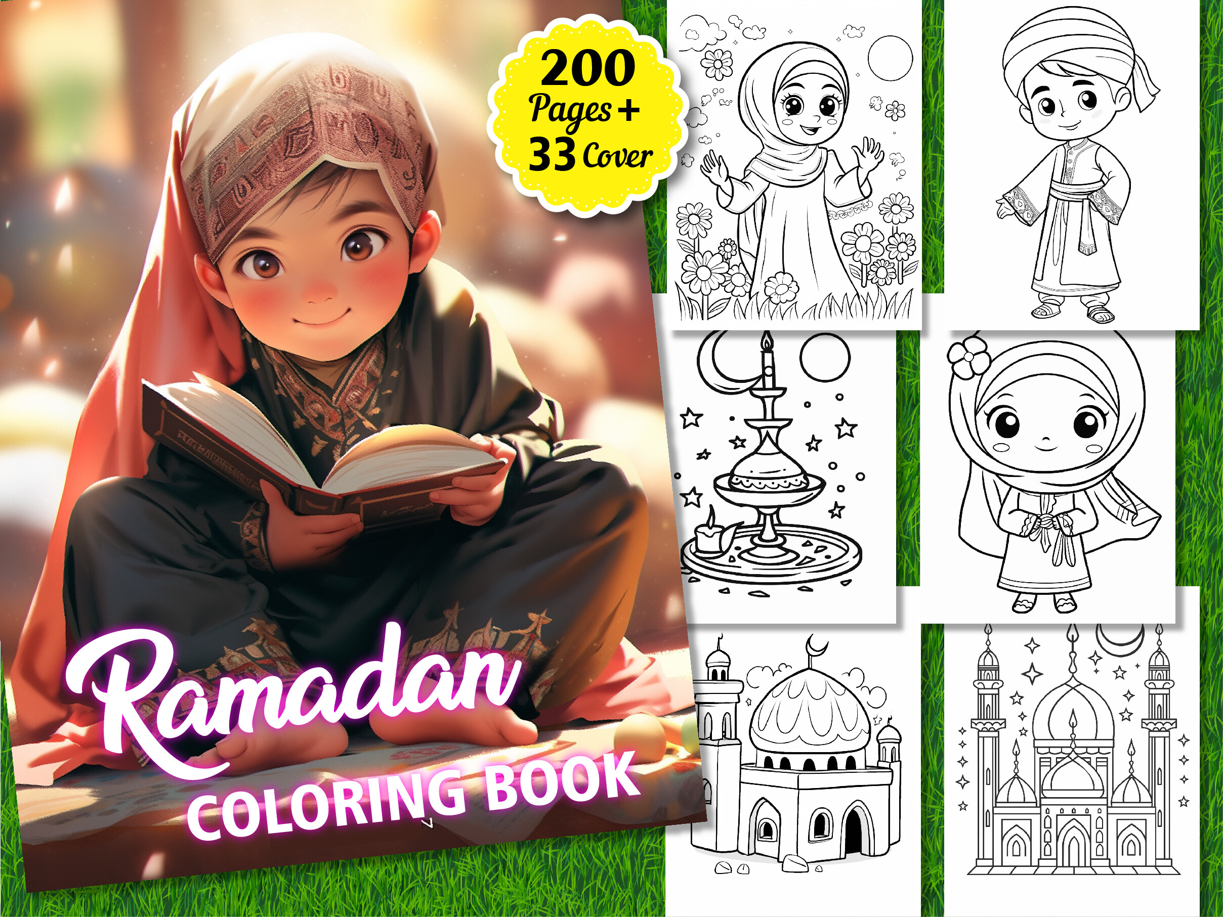 Ramadan Coloring Pages for Kids, Vol.01